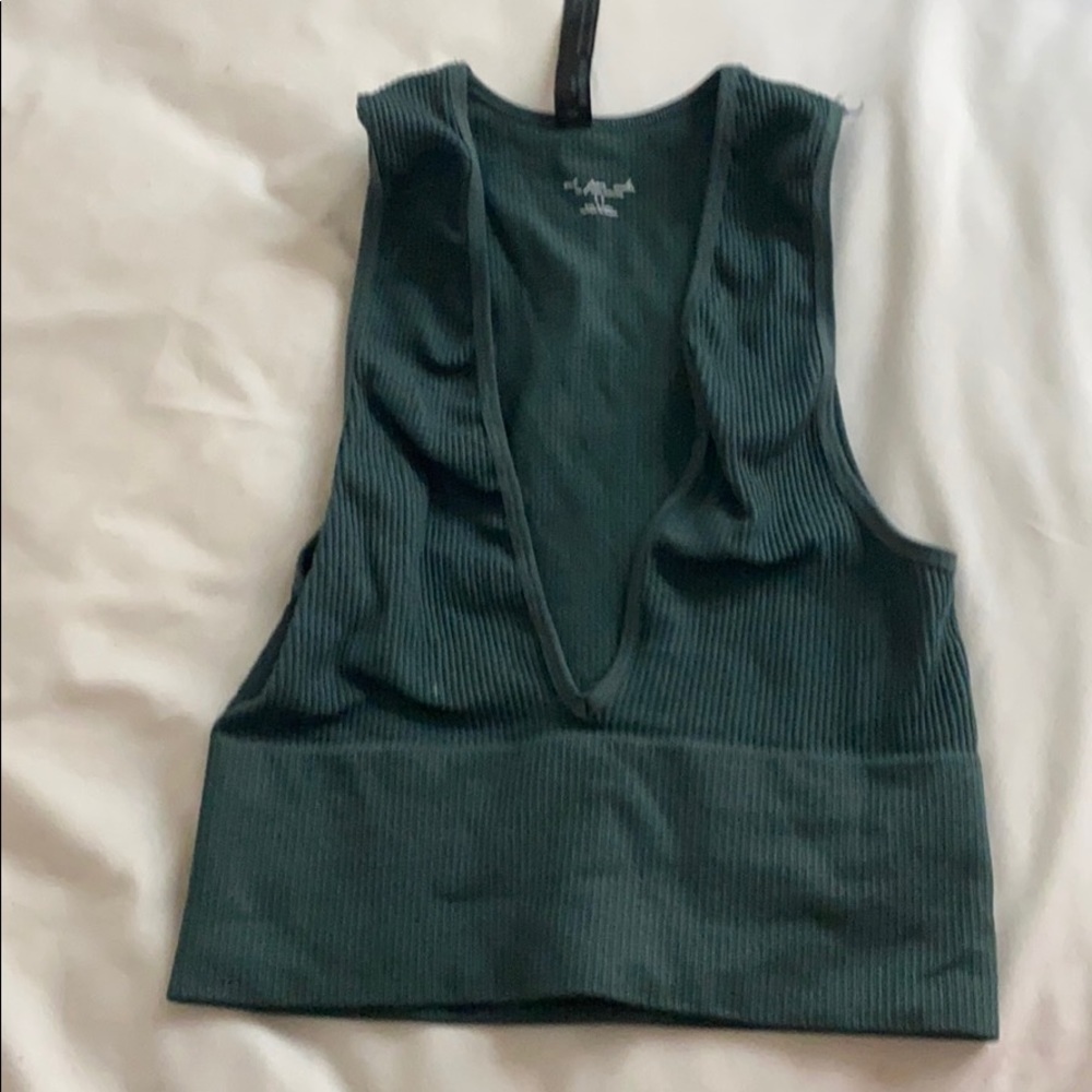 free people green crop